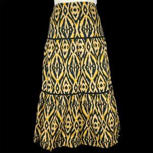 NWT Jones New York Tiered Midi Skirt Sz 22W Boho Tribal Festival Geometric